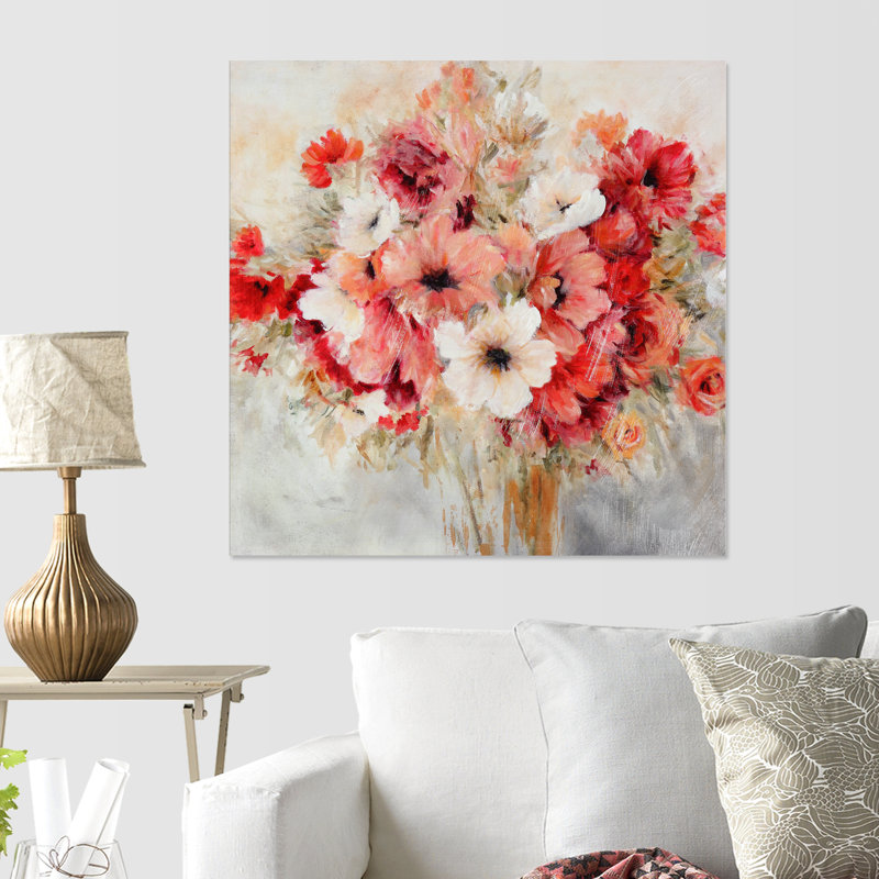 « Garden passion I » par Carol Robinson, reproduction d’art sur toile, H 40 po x l 40 po x P 1,5 po