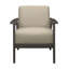 Chaise d'appoint - Tissu d'ameublement en bois d'hévéa massif brun clair-1319044978