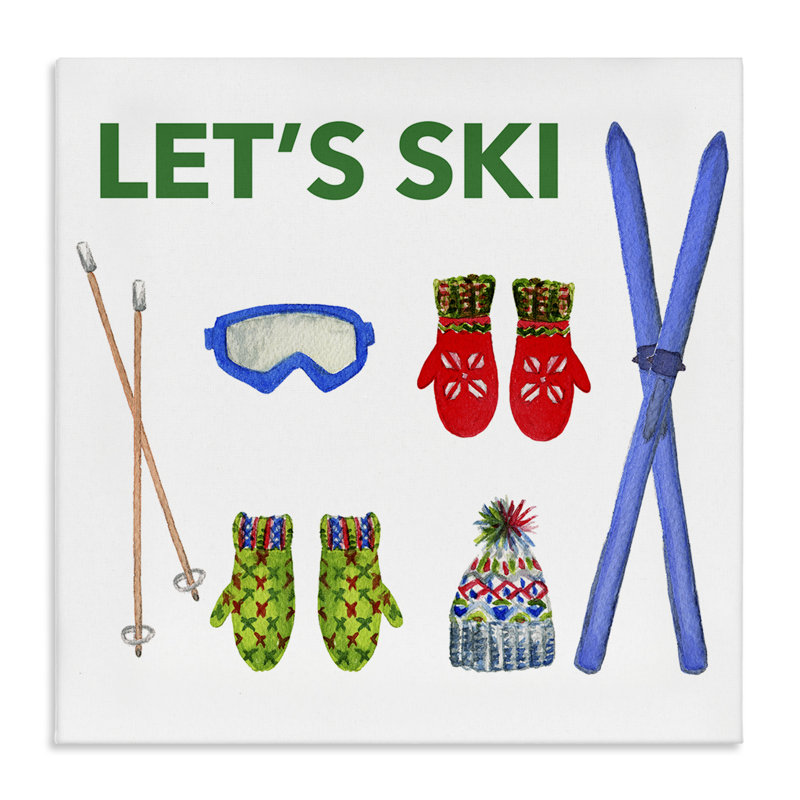 «Let's Ski on White» par Melissa Hyatt, H 24 po x l 24 po