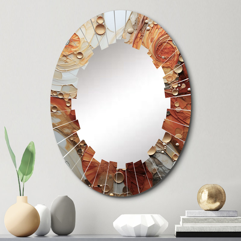 Strathmist - Miroir mural moderne ovale, 30 po x 20 po