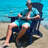 Nimitz All Weather Outdoor Folding HDPE Plastic Adirondack Chair With Cup Holder Fire Pit Chairs Oversized Patio Chair-1684897439