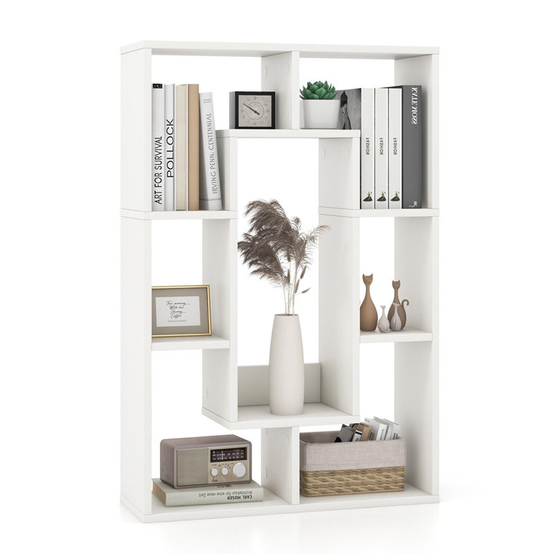 Olna 60 cm W Geometric Bookcase, White