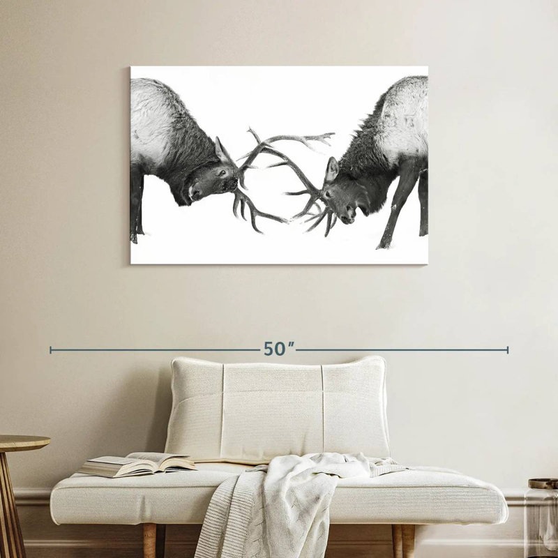 Brampt Fighting Elks, 26" H x 39" W