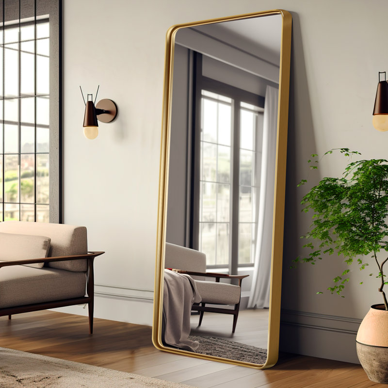Miroir pleine grandeur Anduena, 71 po x 28 po, Or
