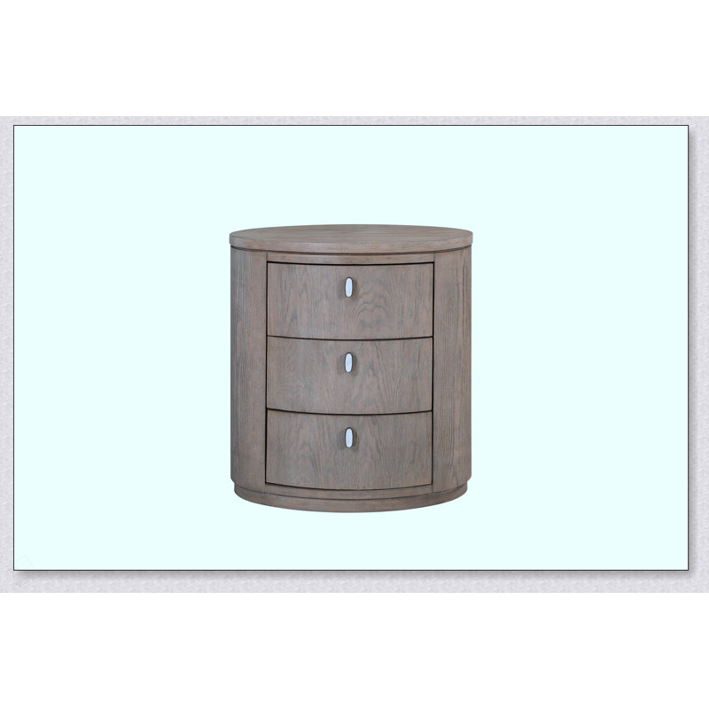 Table de chevet ovale - Caramel