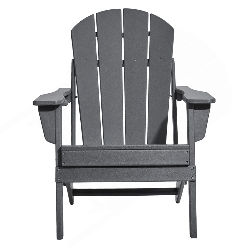 Ensemble de 2 chaises pliantes toutes saisons gris Adirondack