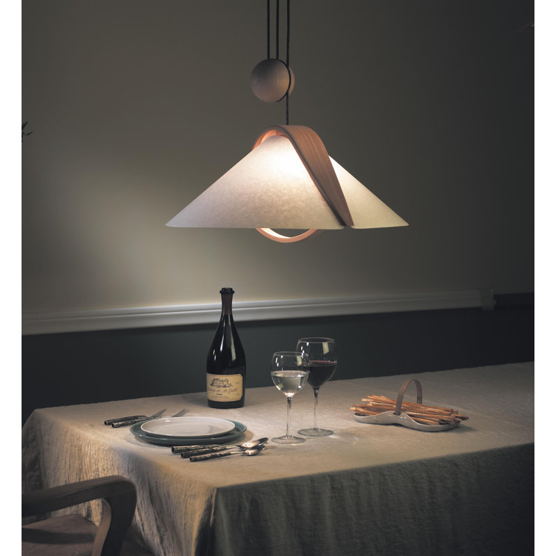 Madyson 2 - Light Beech Wood Pull-Down Pendant