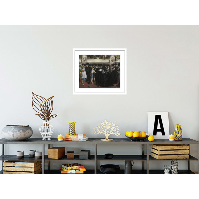 Bal masqué à l'Opéra d'Edward Manet - Impression Giclée encadrée, H 23,5 po x l 27,45 po