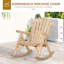 Chaise berçante d'extérieur, chaise berçante Adirondack rustique avec siège à lattes