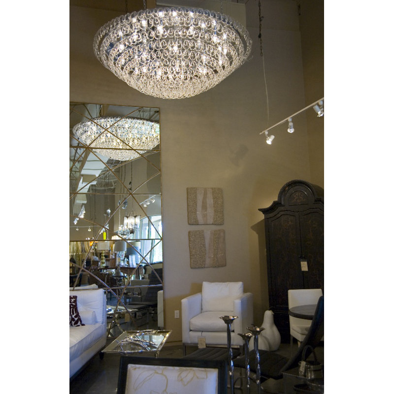 Isabella 21 - Light Semi Flush Mount, Pewter