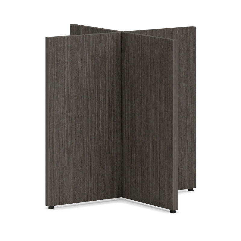 Table de réunion circulaire Mod, Teck ardoise, H 29 po x L 48 po x l 48 po