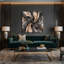 Aquarelle abstraite, art mural noir sur toile 91-1763000946