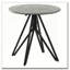 Table de bout ronde en ciment et bronze industriel Hadi