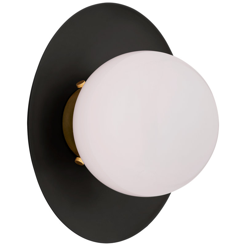 Boswell 1 - Light Bath Sconce, Matte Black/Gold