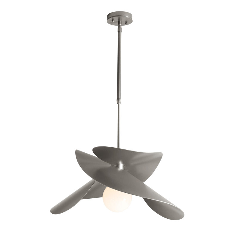 Luminaire suspendu d'extérieur Hibiscus 1 - H 12,9 po, Multiples: 15,5 po à 45,5 po, Noir bord de mer