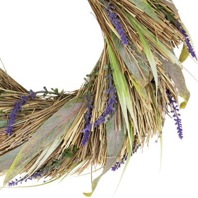 Faux Lavender Plastic 14'' Wreath
