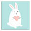 « love lapin », art sur toile