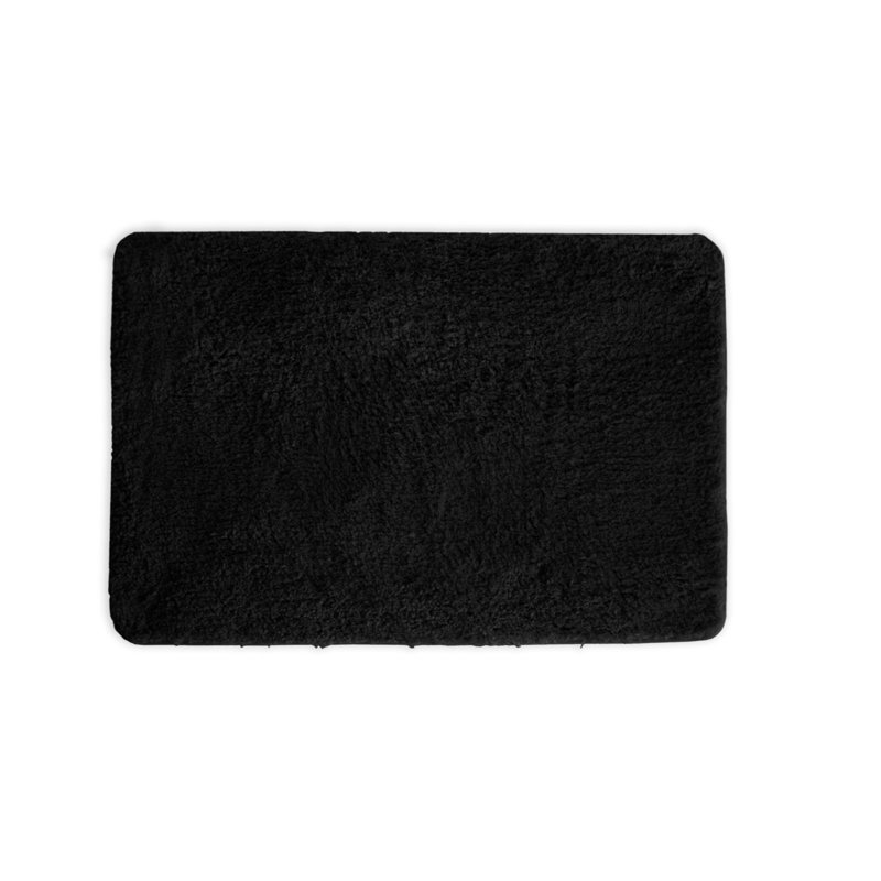 Tapis pour salle de bain Eiliyah, Noir, L 17 po x L 24 po