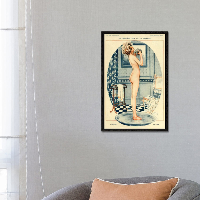 1918 La Vie Parisienne Magazine Plate by Maurice Milliere - Print on Canvas, 66.04cm H x 45.72cm W x 3.81cm D