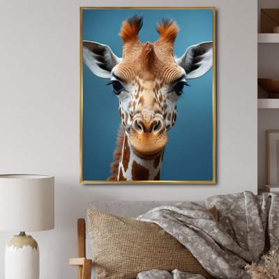 " Blue Giraffe Portrait II "