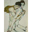 Toile tendue avec châssis Lark Manor ™ Schiele, Egon, titre «Friendship»-1152036374