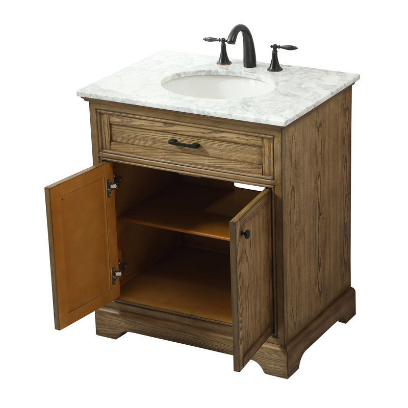 Ensemble de meuble-lavabo simple 30 po Hermes, Bois flottant