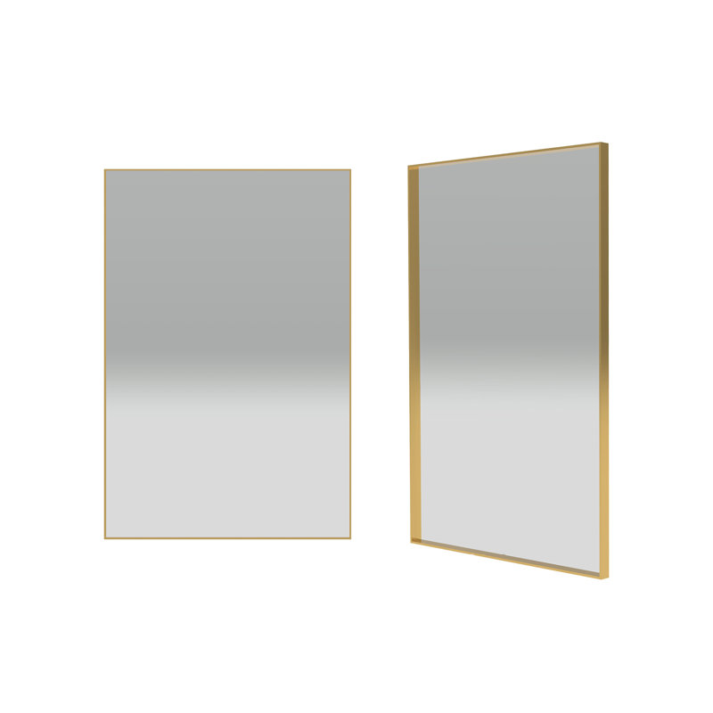 Miroir de salle de bain, Or brossé