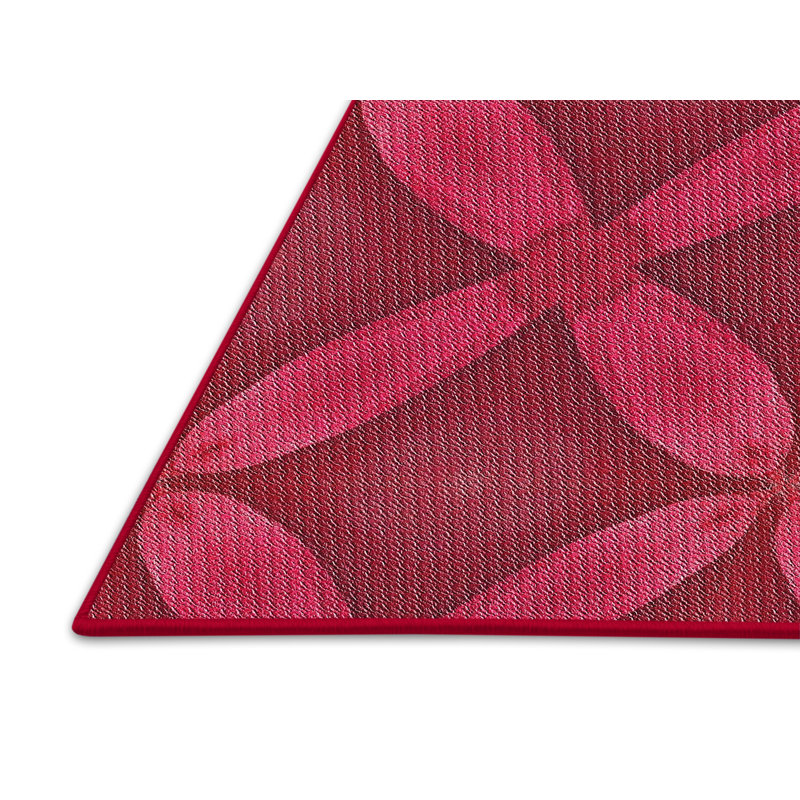 Tapis de zone rouge/brun à motifs, Rectangle 4 pi x 6 pi
