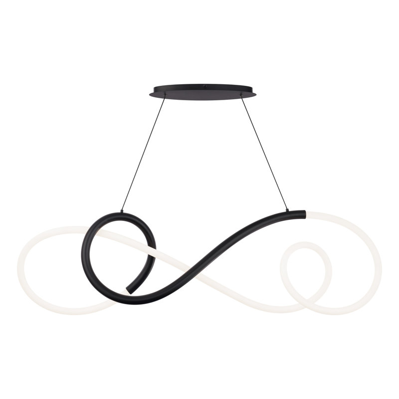 Solo 1 - Light LED Chandelier, Black