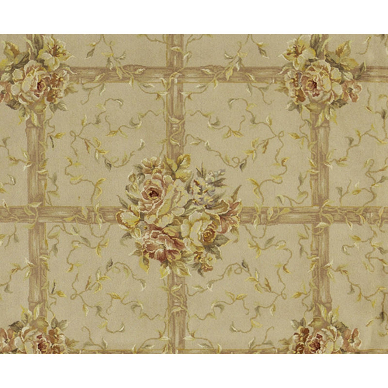 Hand Knotted Oriental Area Rug in Beige