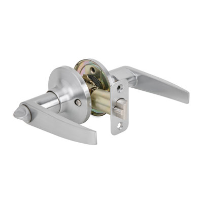 Franklin Collection Modern Brushed Chrome Grade 3 Entry Door Handle with Lock
