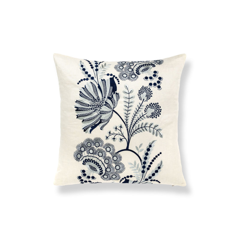 Annelise Embroidery Pillow, Porcelain/Floral