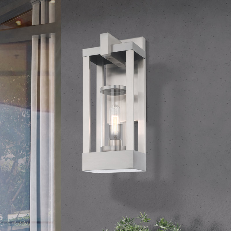 Trumble Wall Light, 16" H x 6.25" W x 6" D, Brushed Nickel