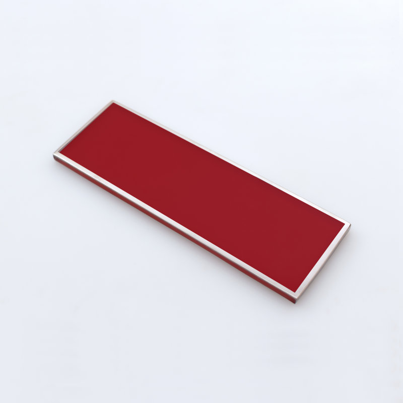 Artista 3" x 9" Glass Subway Tile, American Red