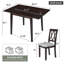 Ensemble de salle à manger 3 pièces avec table à abattants et 2 chaises rembourrées, ensemble de salle à manger pour petits espaces-1614888220