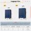 Ensemble de 2 valises avec sacs Valise à roulettes extensible ABS avec serrure TSA 20 pouces + 24 pouces