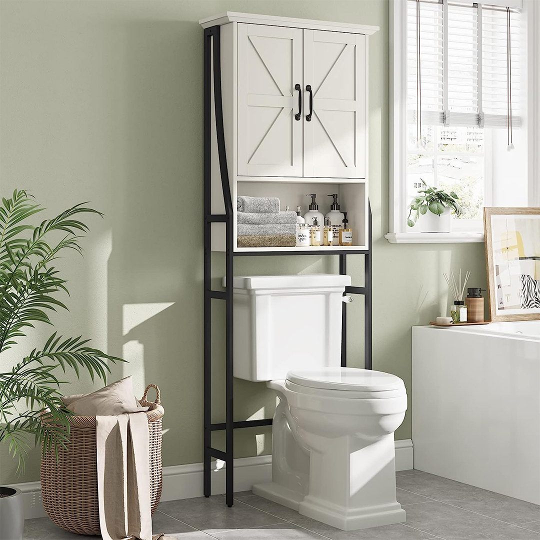 Gracie Oaks Trijal Metal & MDF Wood, Over Toilet Storage with