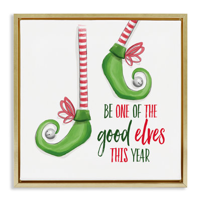 Cadre flottant Festive Be A Good Elf, design par Dogwood Portfolio