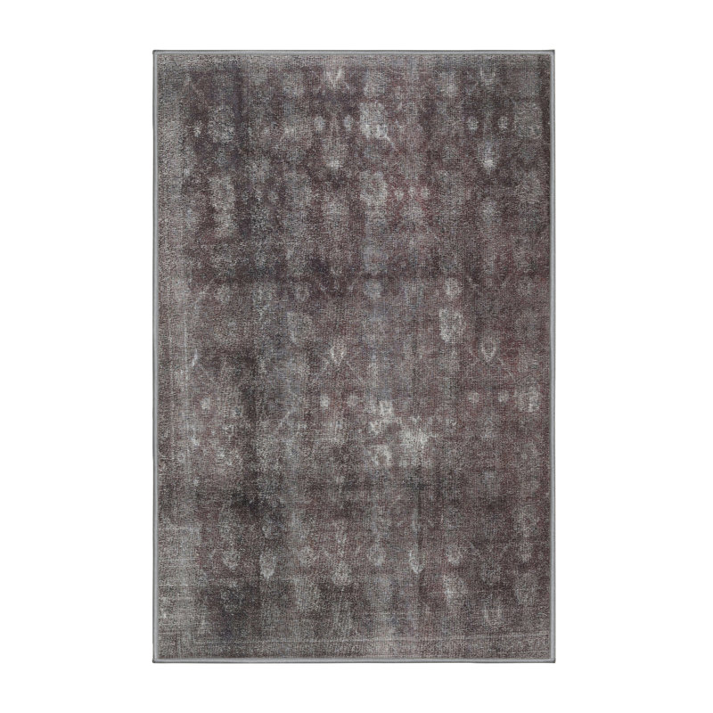 Tapis brun clair/noir traditionnel, Rectangle 5 pi x 7 pi