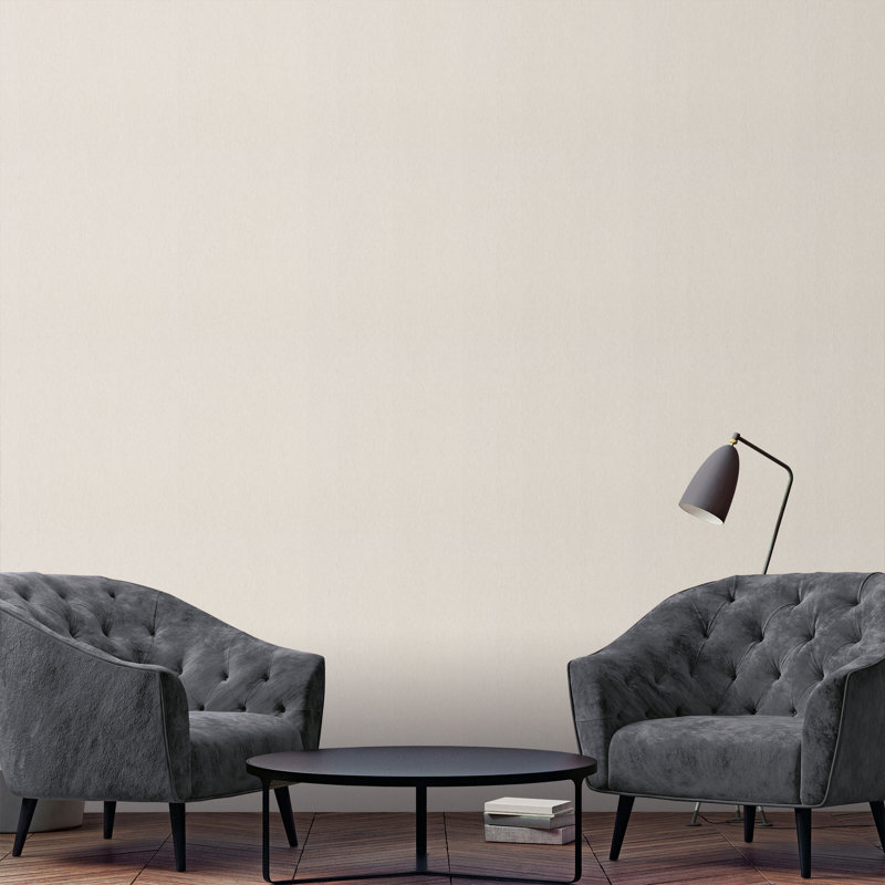 Derdine 10.05cm x 53cm Textured Matte Wallpaper Roll, Beige