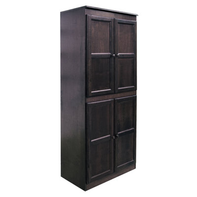 Armoire de rangement en bois Kesterson, 72 pouces avec 5 tablettes