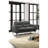Comfortable 2pc In Anthracite Gray Leather: Contemporary With Horizontal Seats And Back Cushions Full Leather Tufting Legs For Living Area