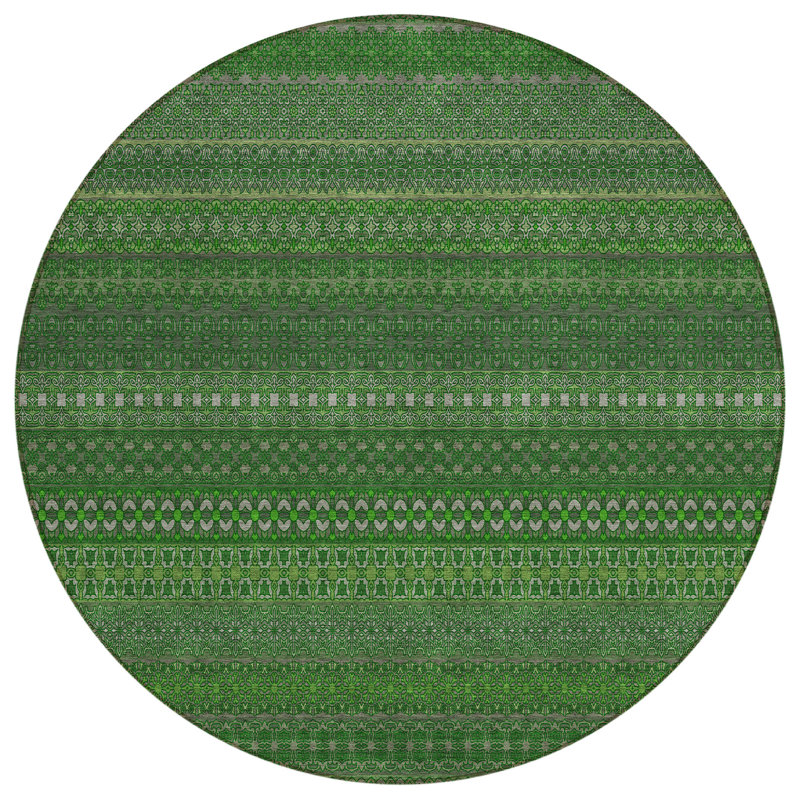 Tapis extérieur rond lavable antidérapant 8 pi
