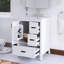 Meuble-lavabo simple autoportant 24 po avec plateau intégré en céramique blanche 24 po-198914432