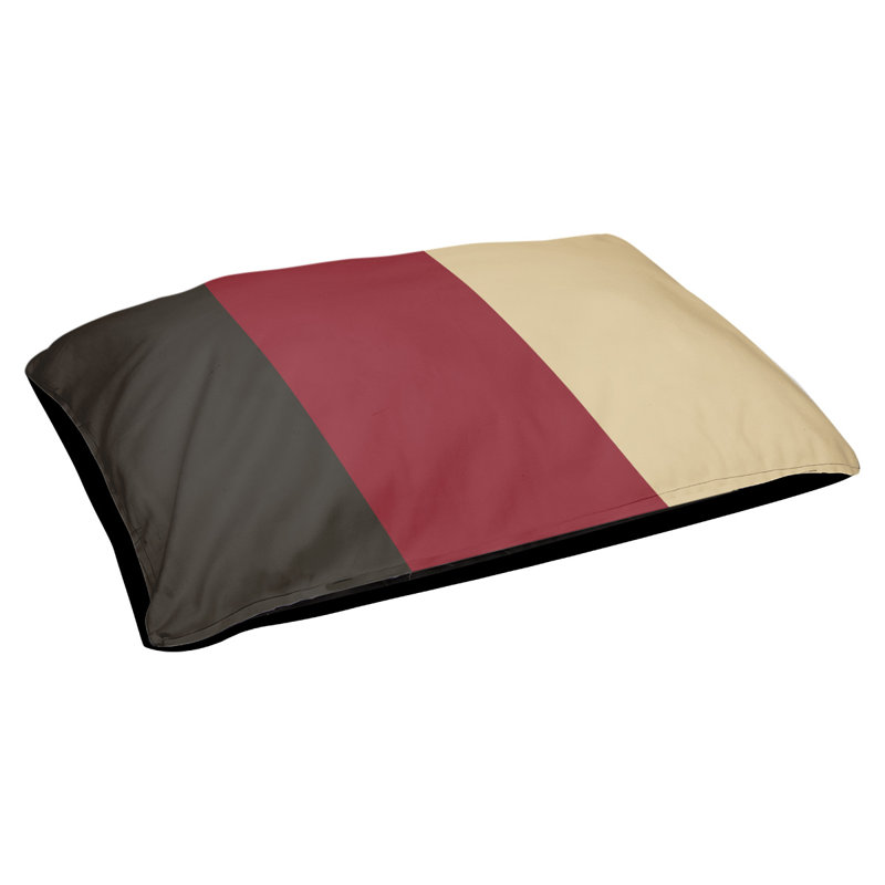 Coussin rectangulaire designer Miami, Grand (L 40 po x l 50 po), Noir / rouge brique / sable du désert