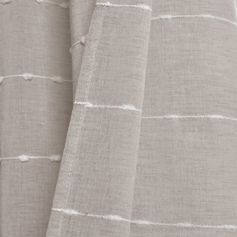 Farmhouse Textured Sheer Sheer Curtain Pair, Gray, 38" W x 84" L
