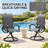 Premium All-Weather Swivel Patio Dining 40-Inch High Back Sling Armchairs (Set of 2) -Dark Gray-97697348
