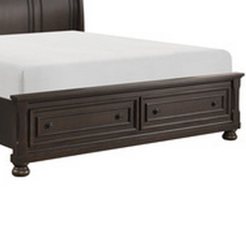 Dianna Sleigh Storage Bed, Cal King 