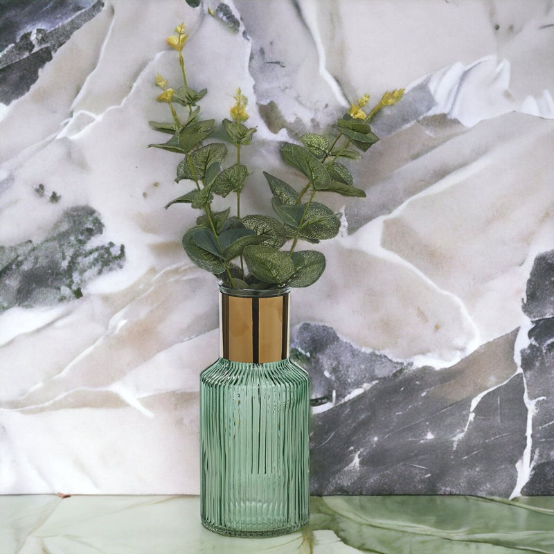 Agosto Glass Table Vase, Teal
