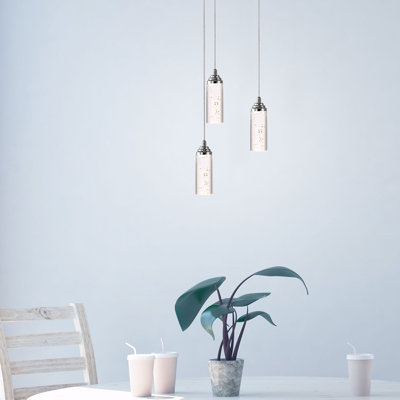 Luminaire suspendu cylindrique à DEL 3 lumières Ardrie